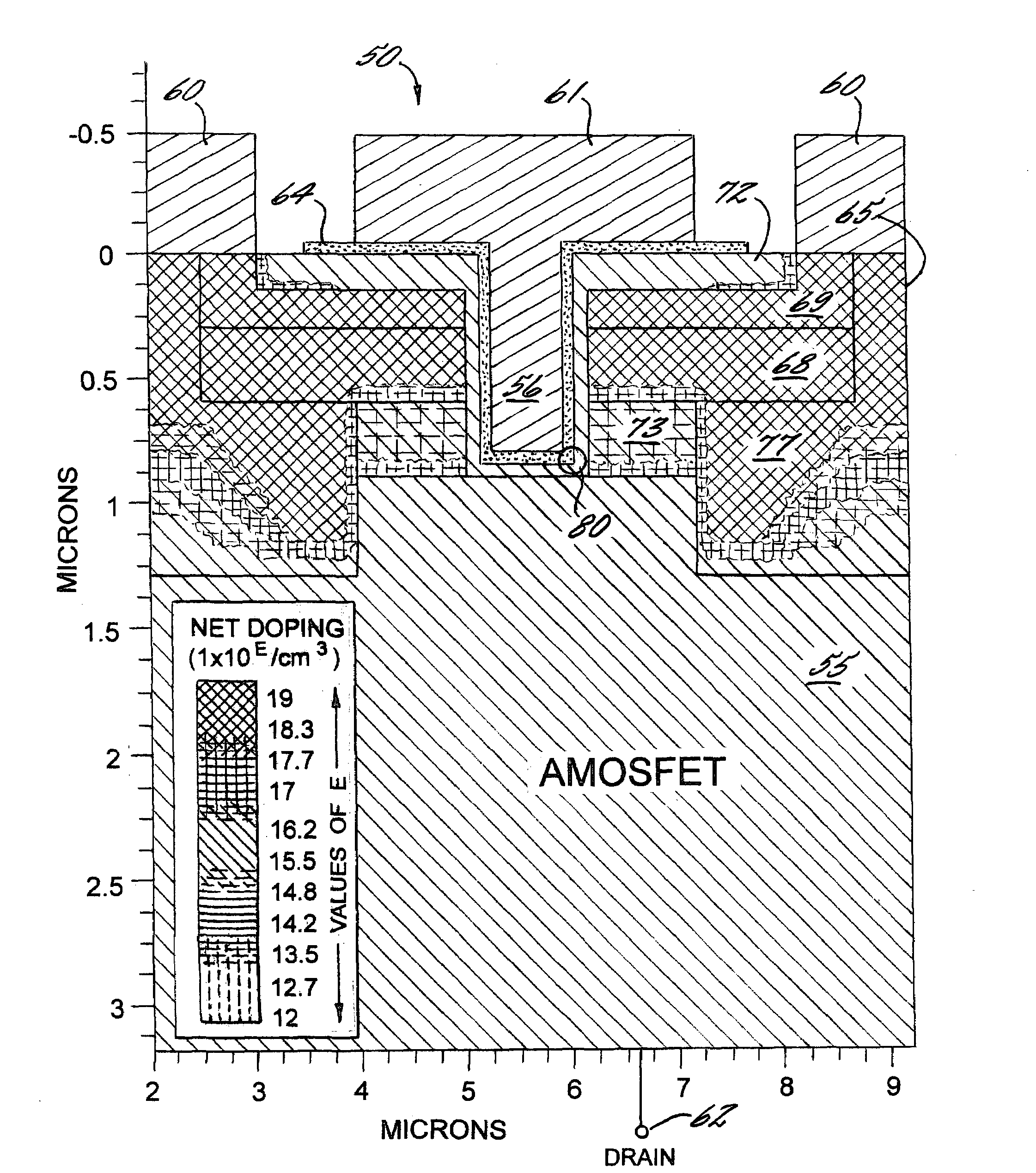 Transistor with A-Face Conductive Channel and Trench Protecting Well Region