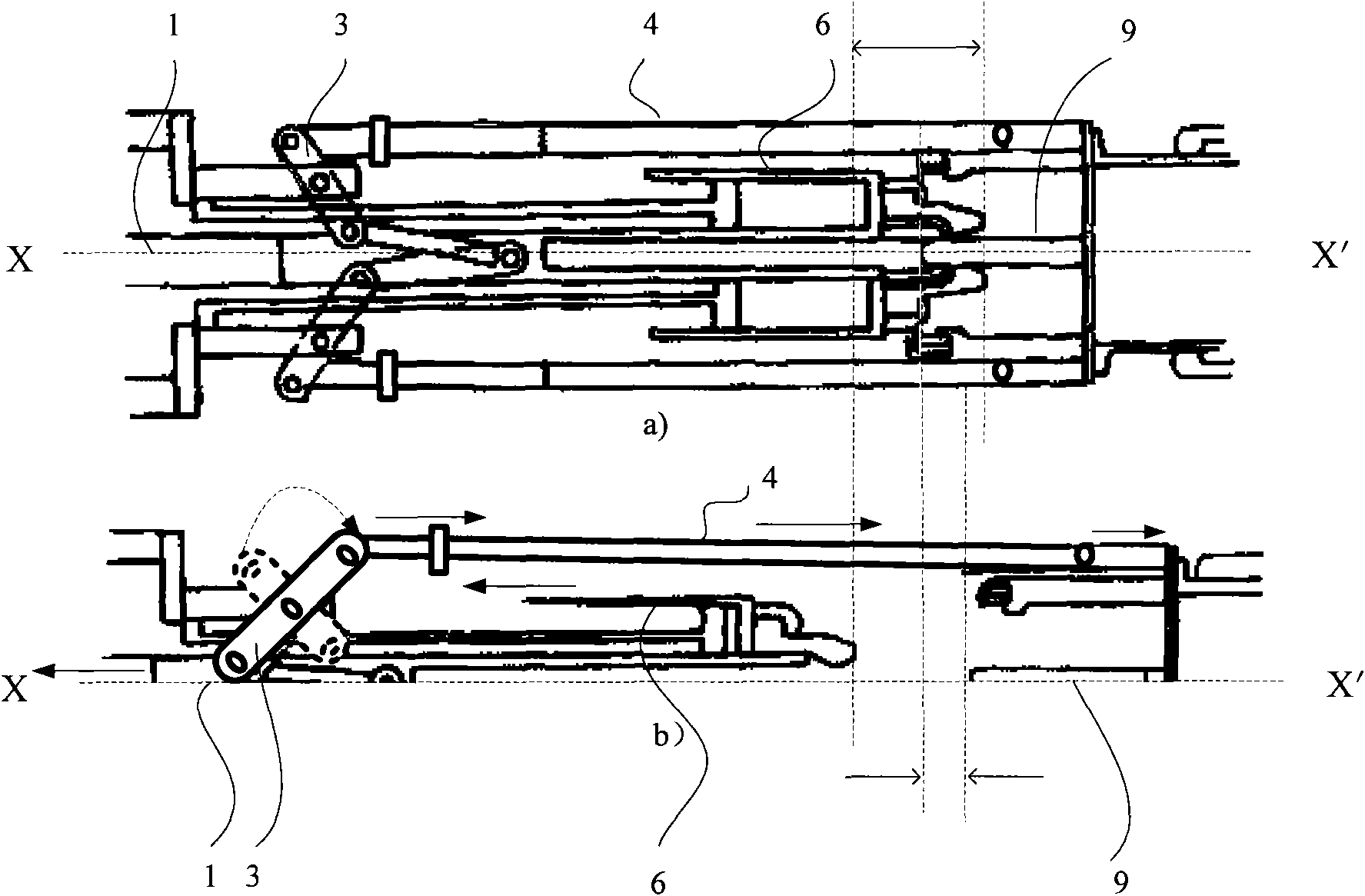 Double-action type linkage mechanism for extra-high voltage circuit breaker
