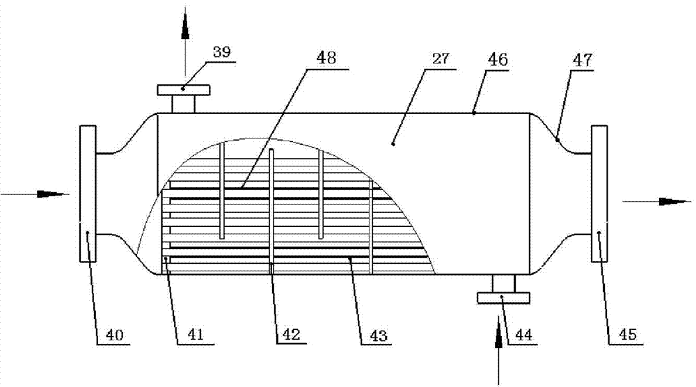 Ship gas/dual fuel engine LNG gasifying system based on exhaust energy recycling and control method thereof