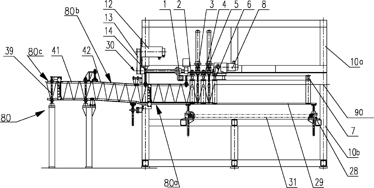 Inversion type bending and molding equipment of pneumatic side rib of truss