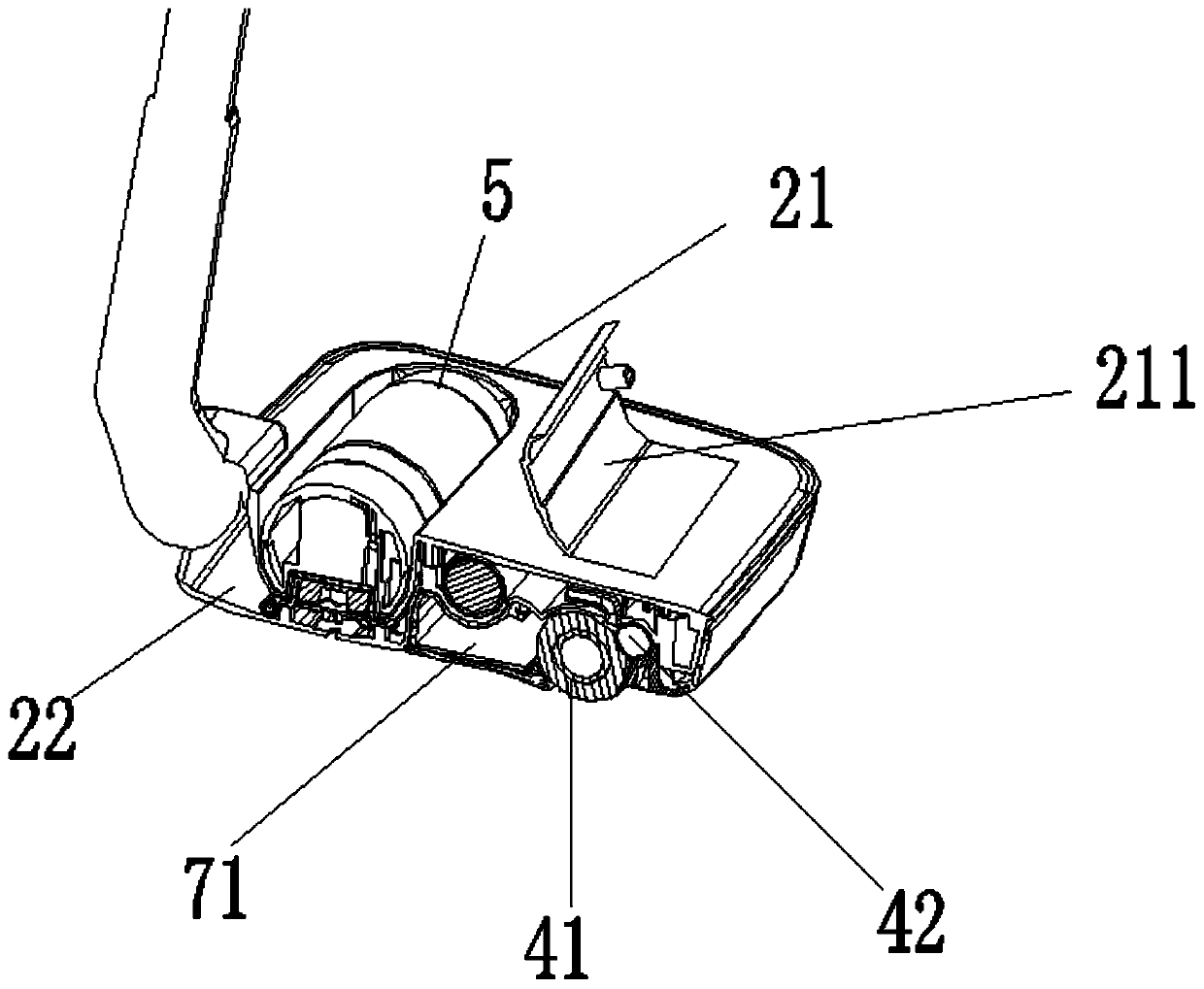 Handheld mopping sweeping structure