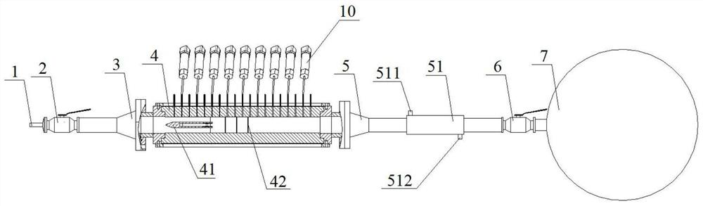 Adjustable low-pressure ignition experiment system for researching sub-super mixed flow