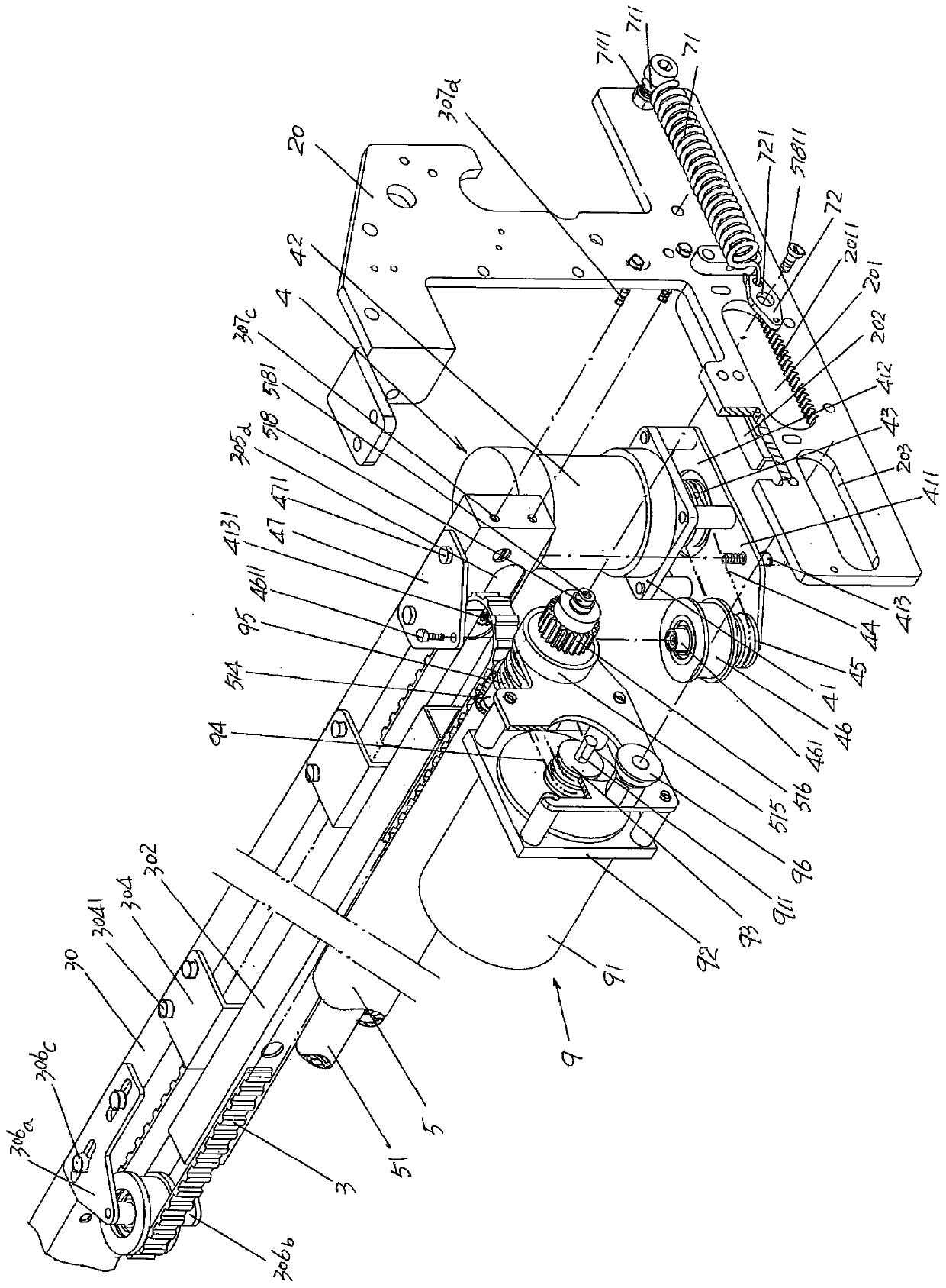 Lower edge unfolding device of spreading machine with cloth pressing function