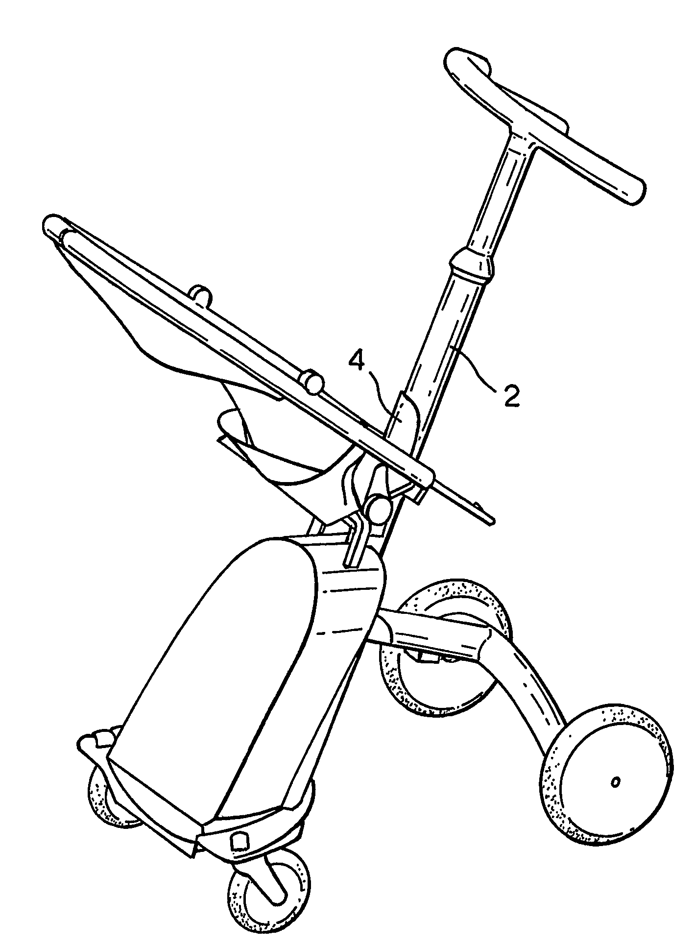 Device for height adjustment of a child seat and telescopically adjustable foot support