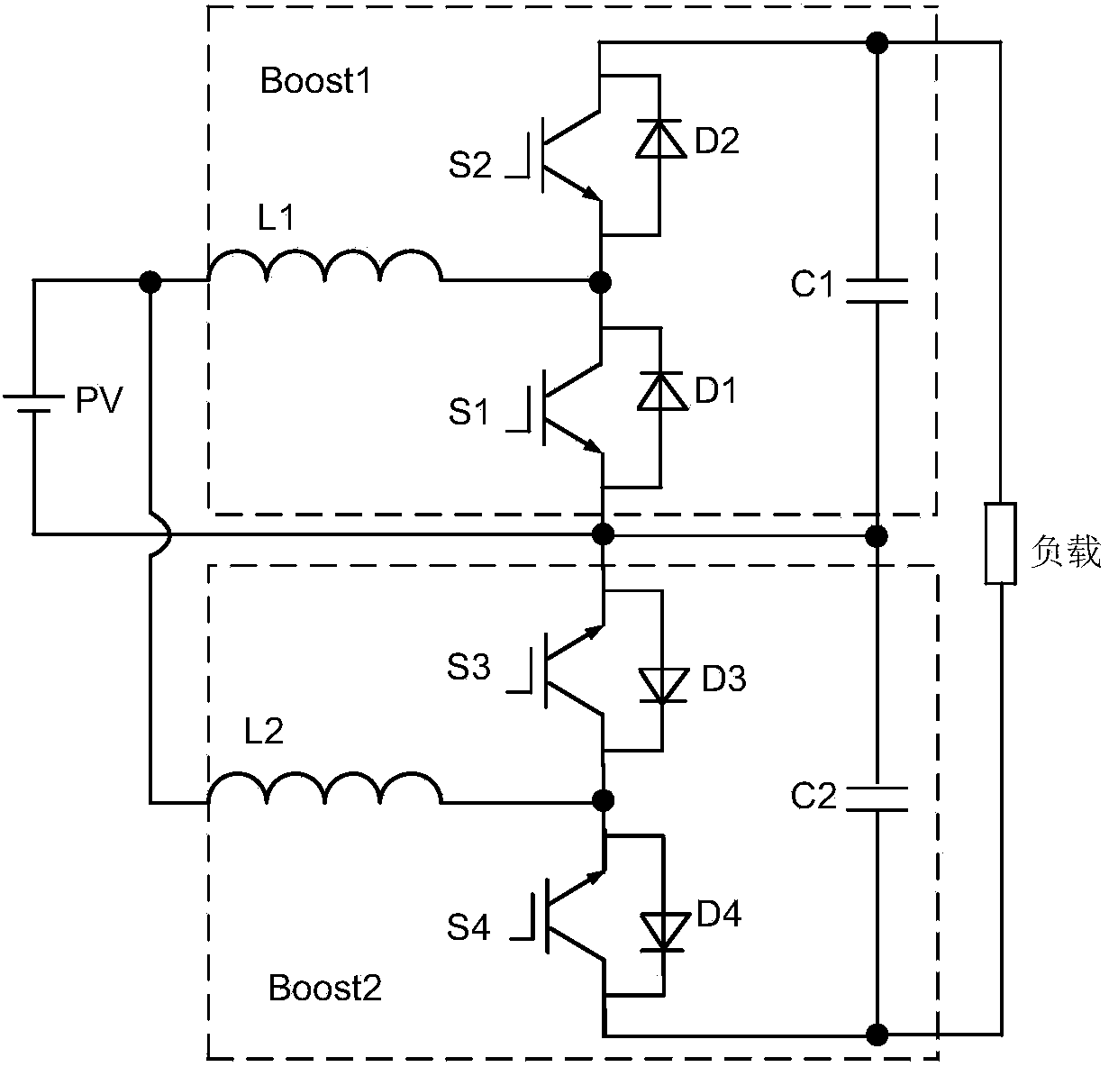 Half-cycle modulation method for double-Boost inverter