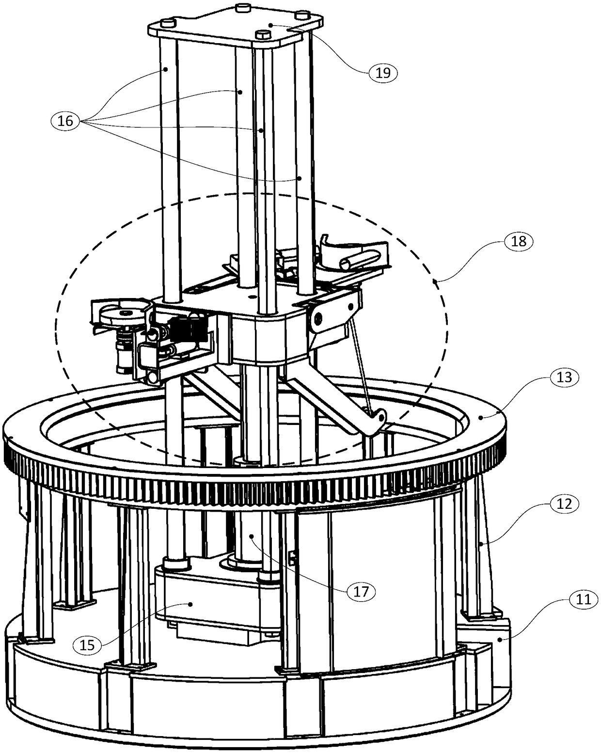 Full-automatic polishing machine for furnace drum