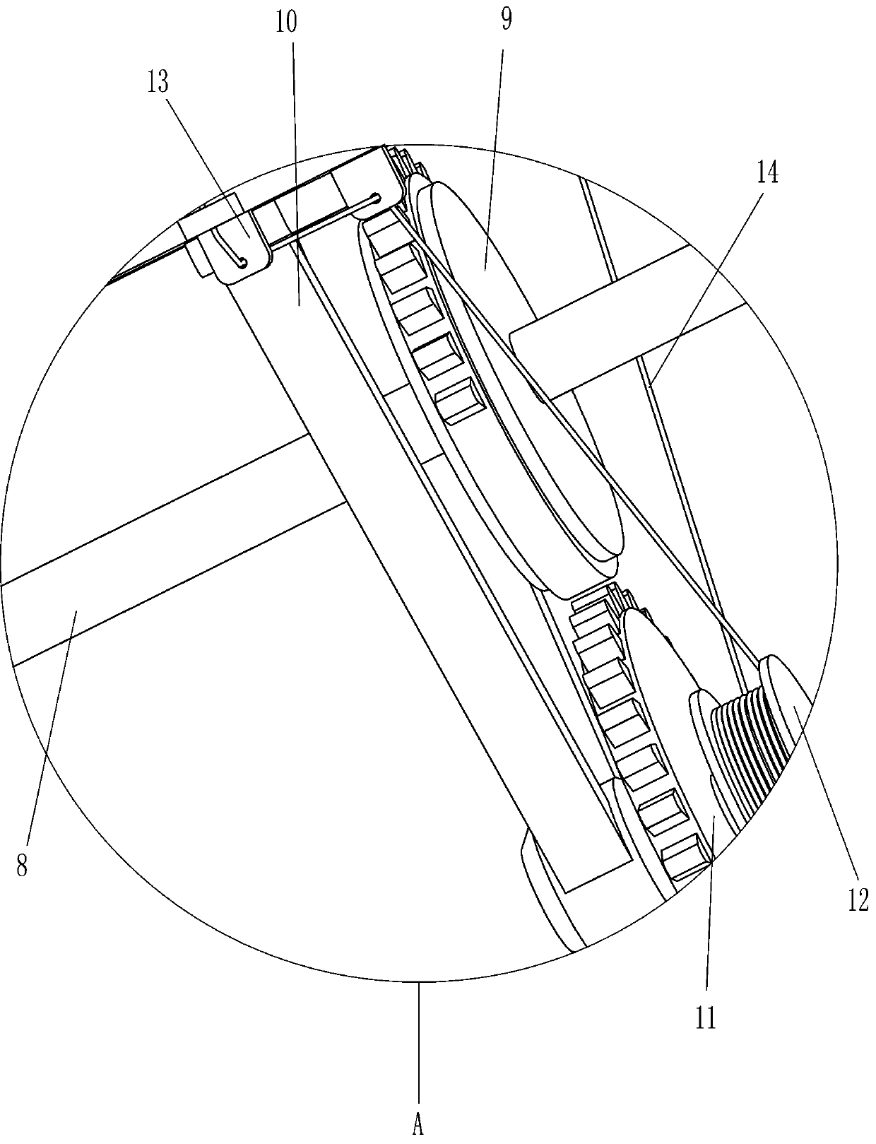 Rapid beating device for deicing of vermicelli