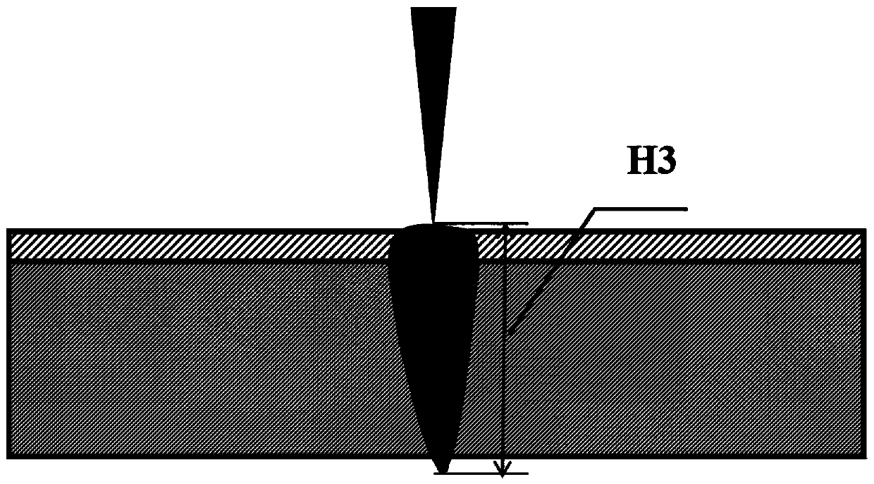 High-energy beam welding method for dual-metal layered composite board