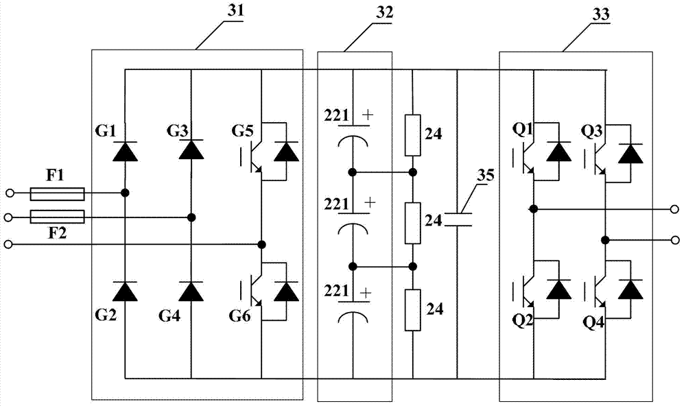 Power unit and frequency converter