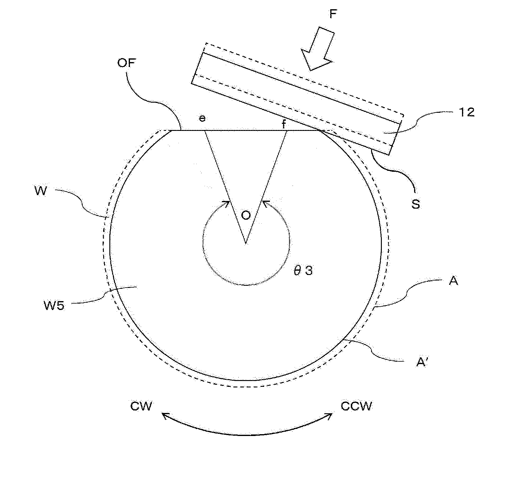 Method for manufacturing a circular wafer by polishing the periphery, including a notch or orientation flat, of a wafer comprising crystal material, by use of polishing tape