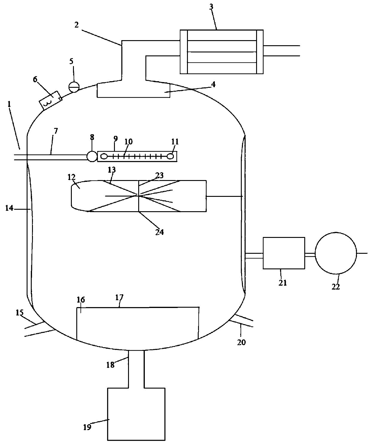 A kind of pine resin vacuum distillation device