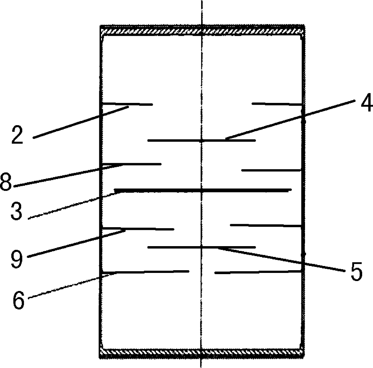 Shell side structure and shell and tube vinyl acetate synthesis reactor with same