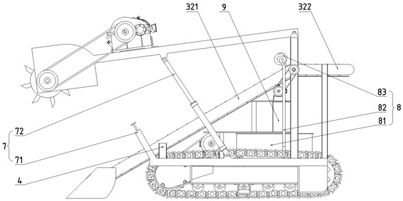 Film-covered aerobic fermentation special multi-functional high-efficiency turning device