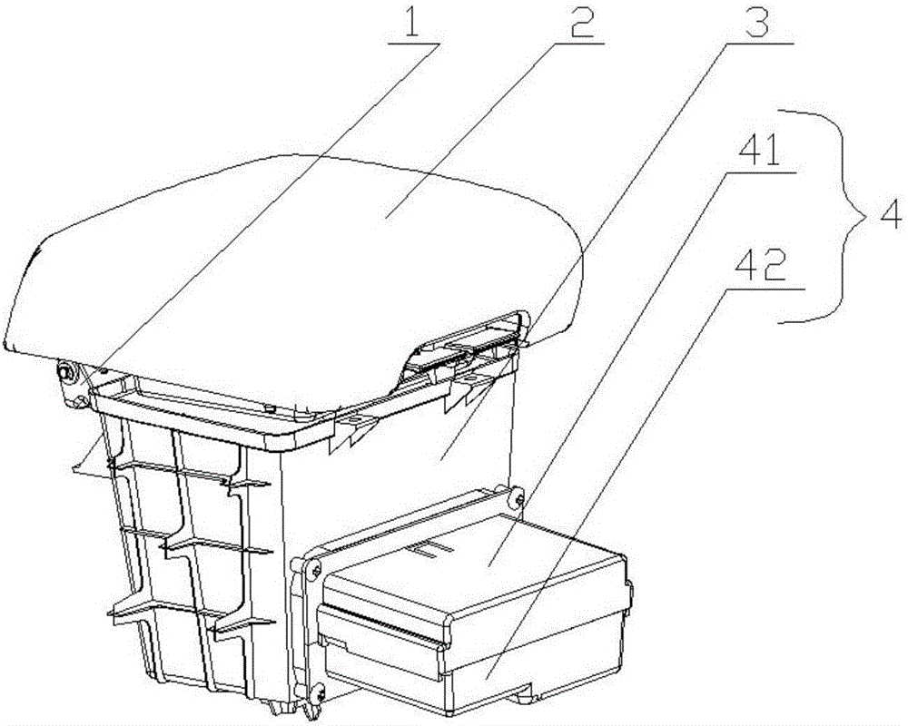 Armrest case with hidden storage box and automobile