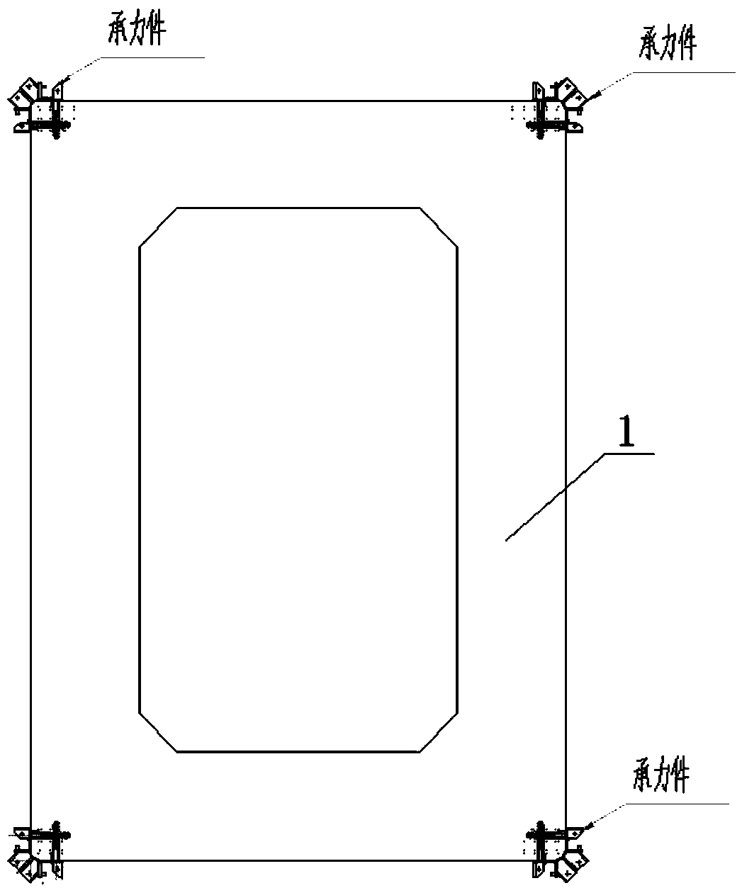 Combined force-bearing device for high-rise building or bridge tower construction