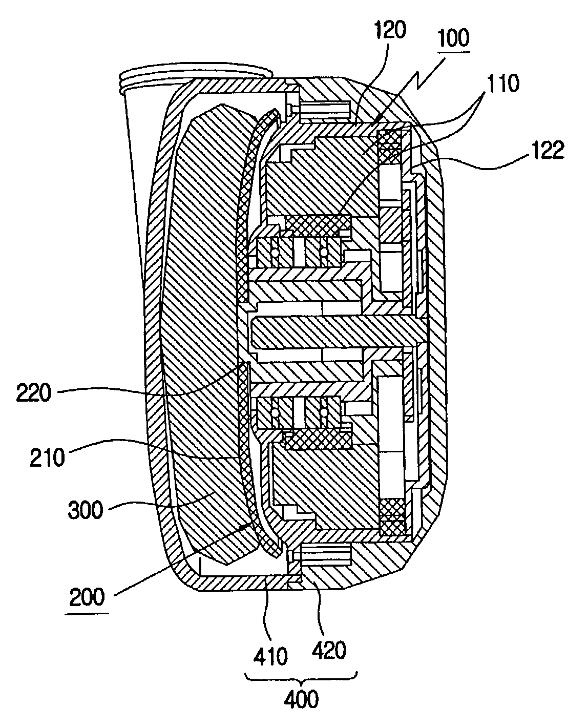 Implantable left ventricular assist device with cylindrical cam