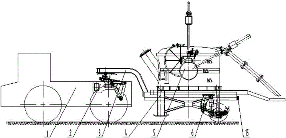 A self-loading and unloading aluminum ladle transport vehicle and transport method