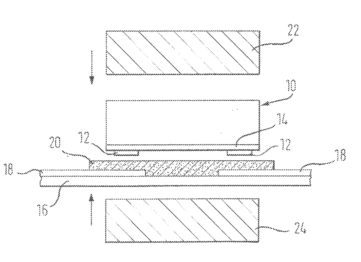 Electronic Device, a Chip Contacting Method and a Contacting Device