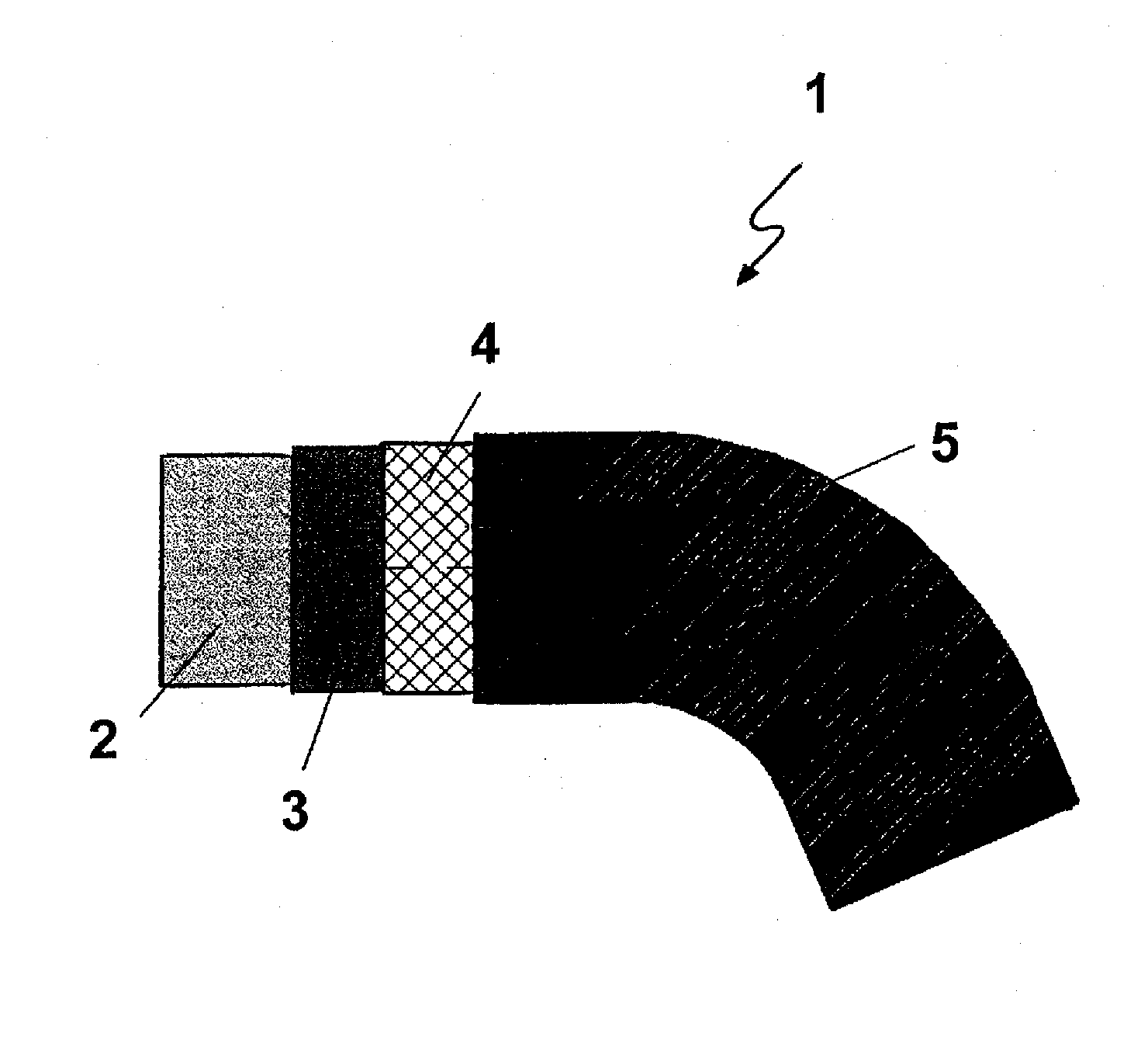 Hose having media-resistant inner layer, application and method for production thereof