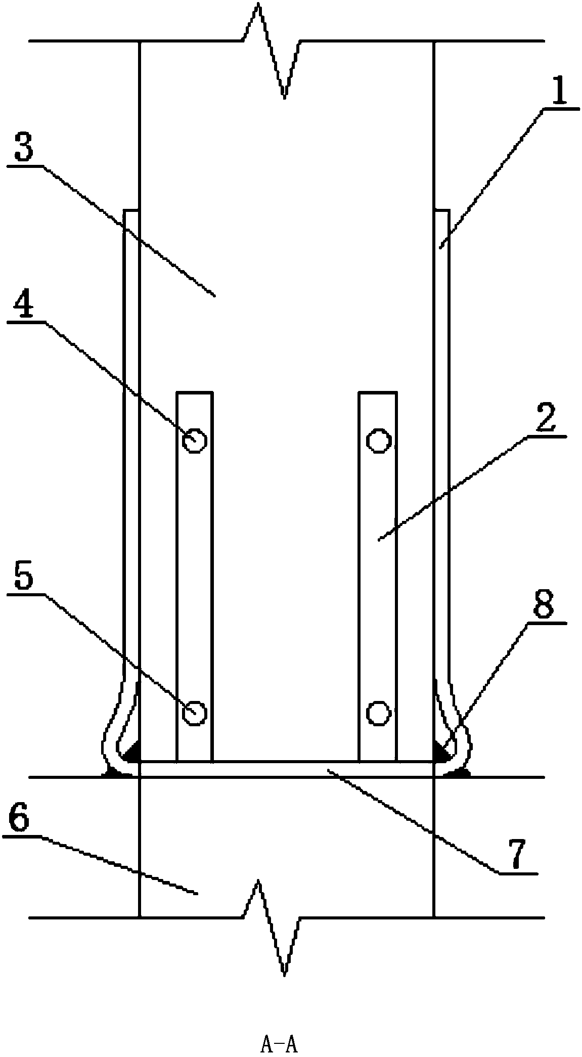 Communication cavity air guide and pressure grout supply method used for sleeve grouting connection