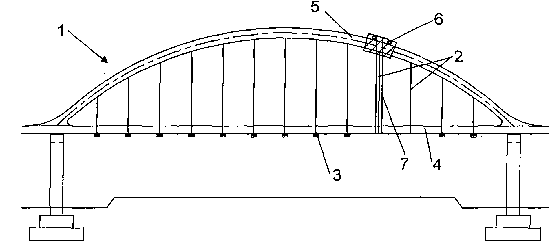Suspender replacement method for tie bar type overpass bridge