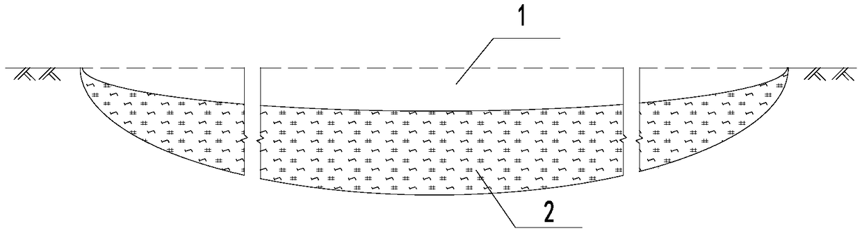 Soil backfilling method for large-area mud site
