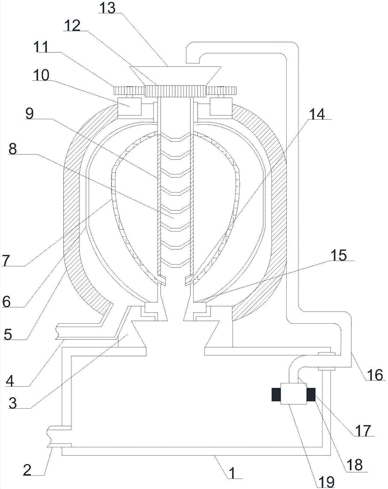 Multilayer-centrifugal-filtering industrial sewage treatment device