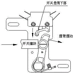 A switch assembly for a sliding door of an urban rail vehicle