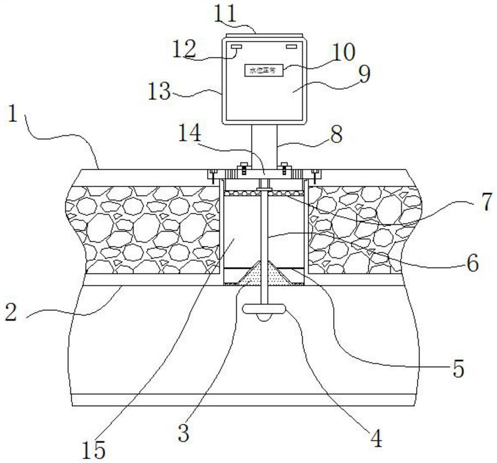 Multi-stage segmented point position detection device for urban sewer line