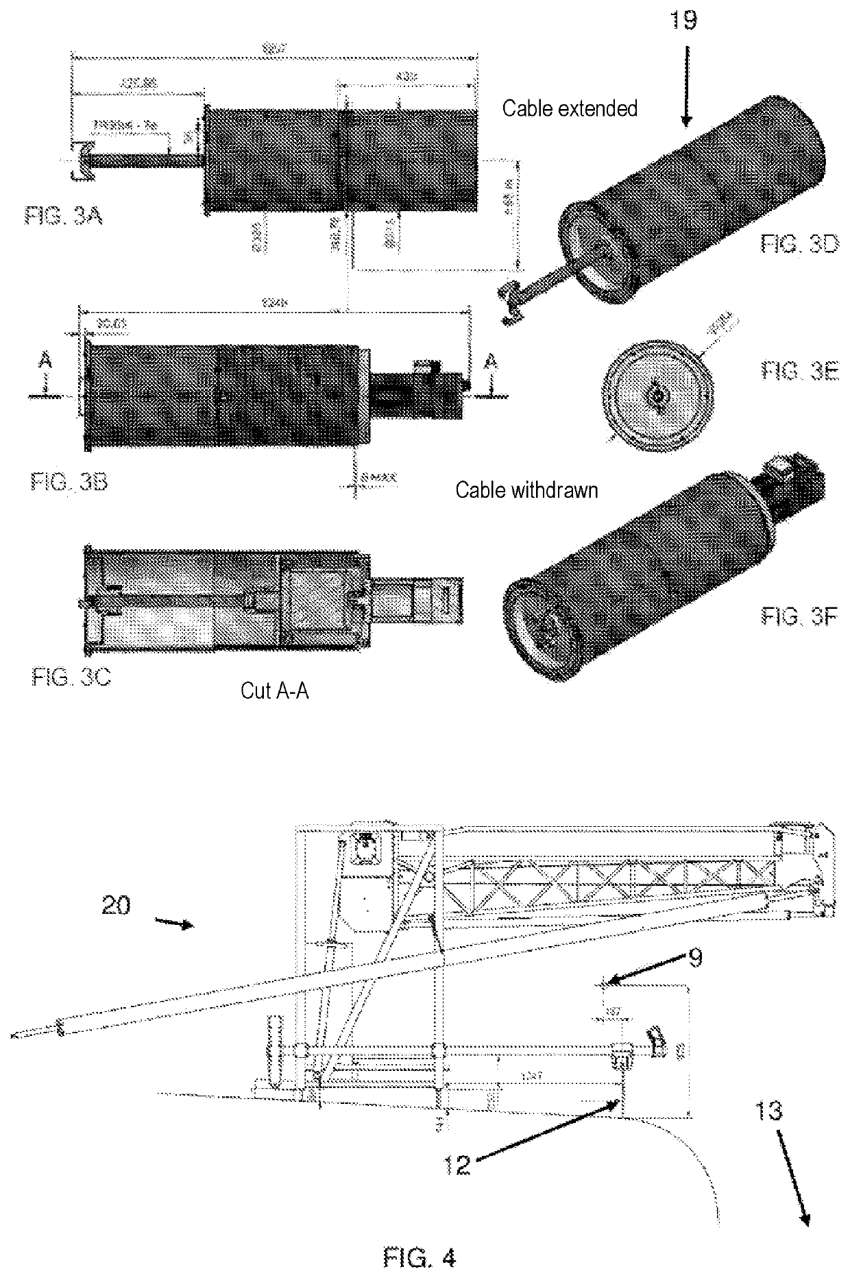 Cable robot for coating procedures