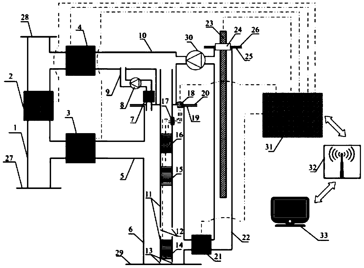 Wellhead oil-gas-water three-phase flow impedance-capacitance type water content measuring device and method