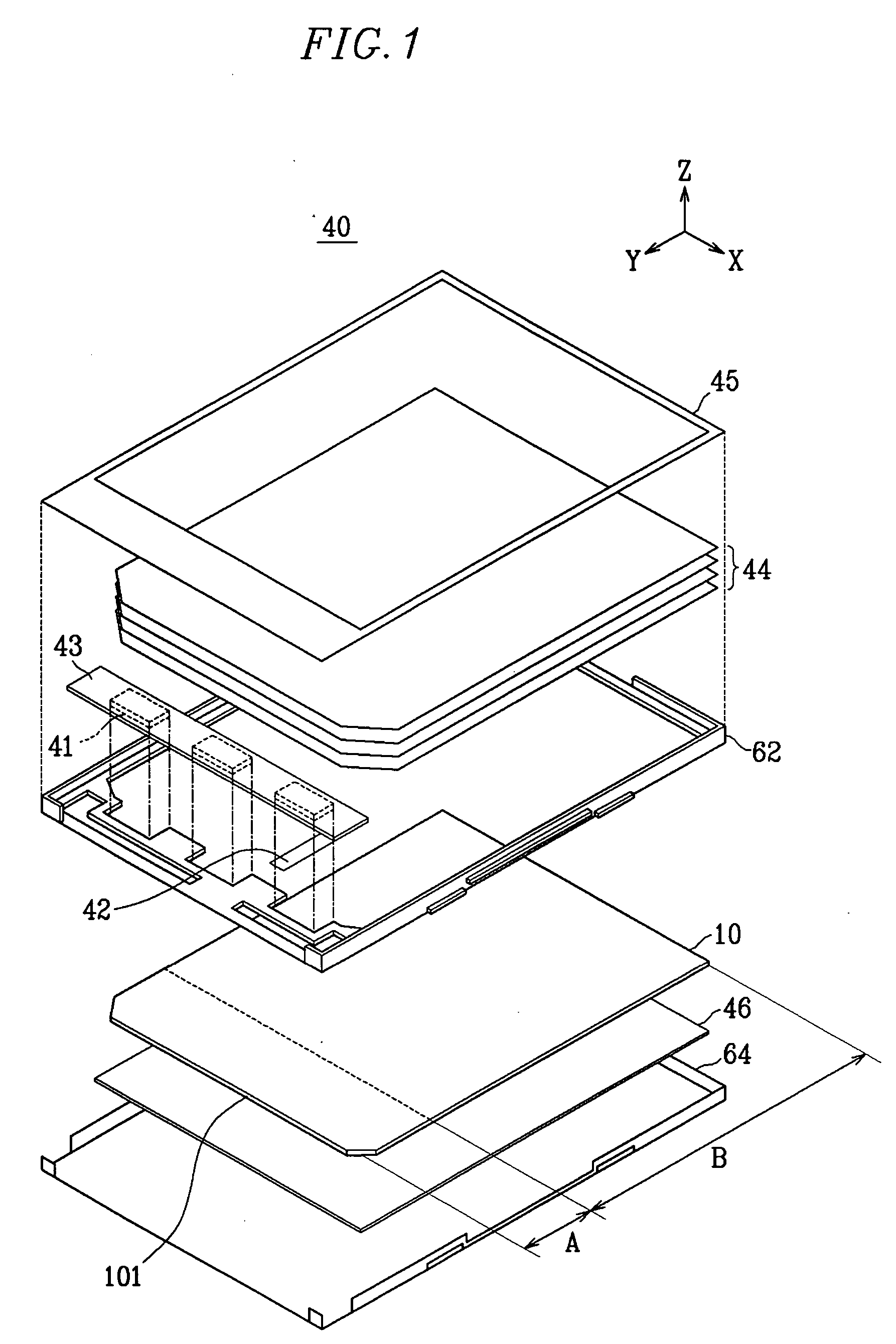 Backlight assembly removing dark areas and display device provided with the same