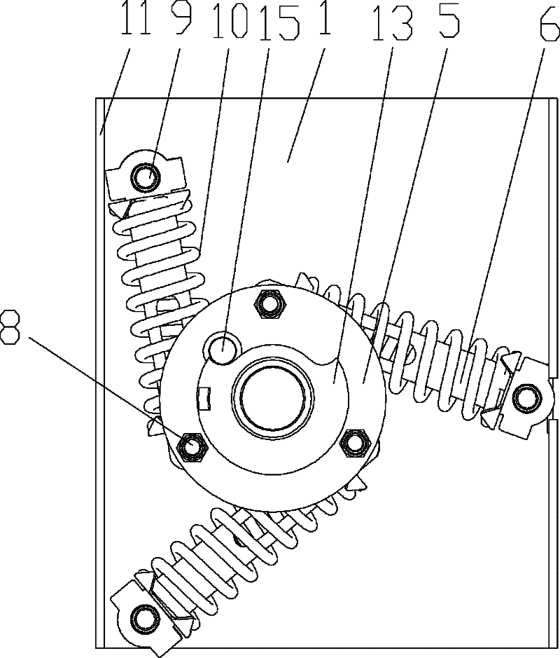 Two-position spring actuating mechanism for switchgear