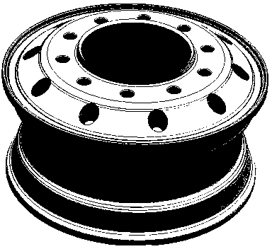A low-pressure casting mold for truck aluminum wheels