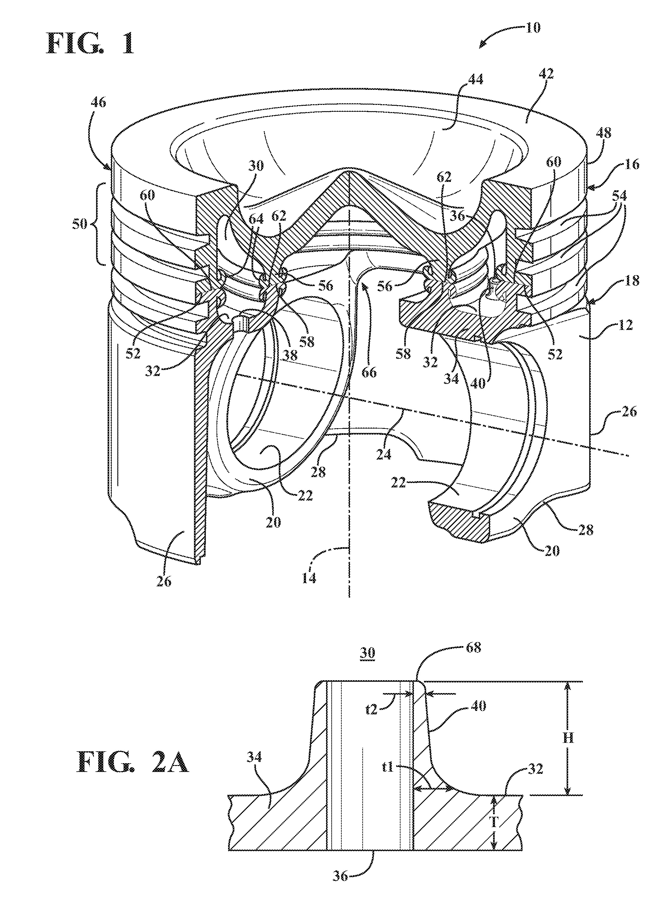 Piston with cooling gallery having enhanced oil inlet and method of construction thereof