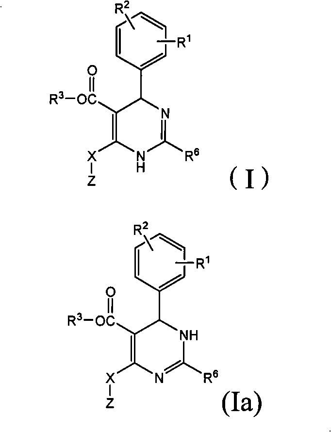 Diethylcarbamyl-substituted thiazole dihydropyrimidine