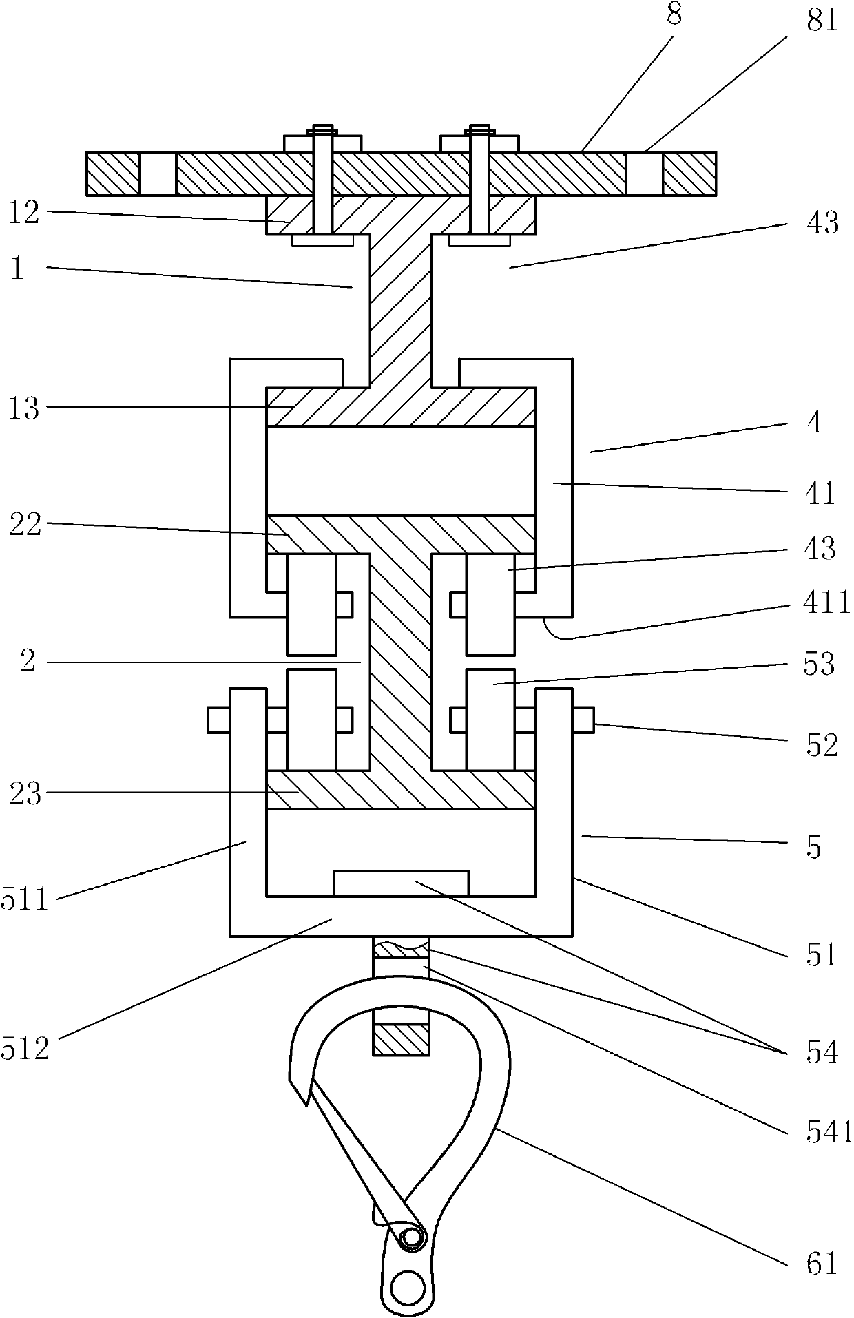 High-rise fire safety escape device with escape hatch
