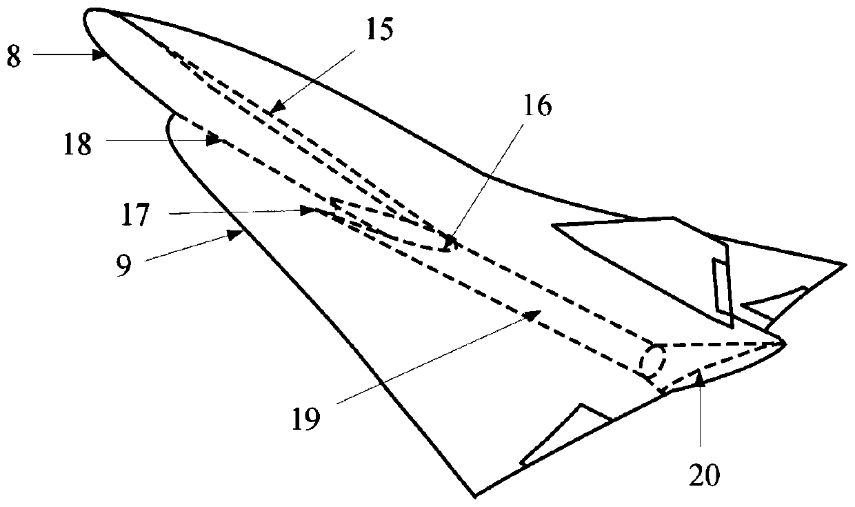 Hypersonic-velocity inner-and-outer flow integrated design method based on typical internal-rotation air inlet channel
