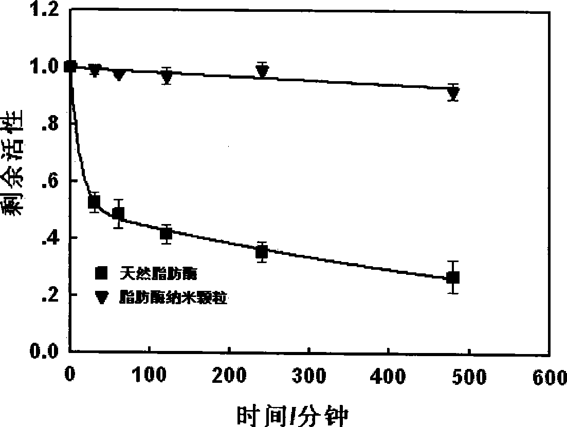 Lipase gel particle and preparation thereof