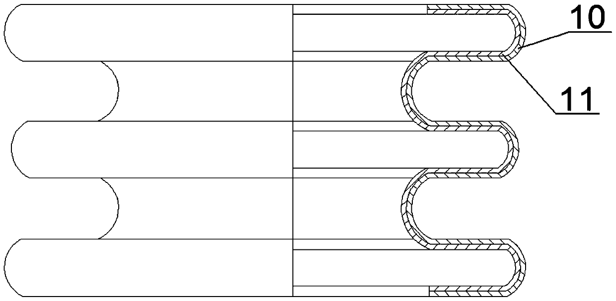 Dual-layer washing machine drainage pipe and extruder handpiece of washing machine drainage pipe