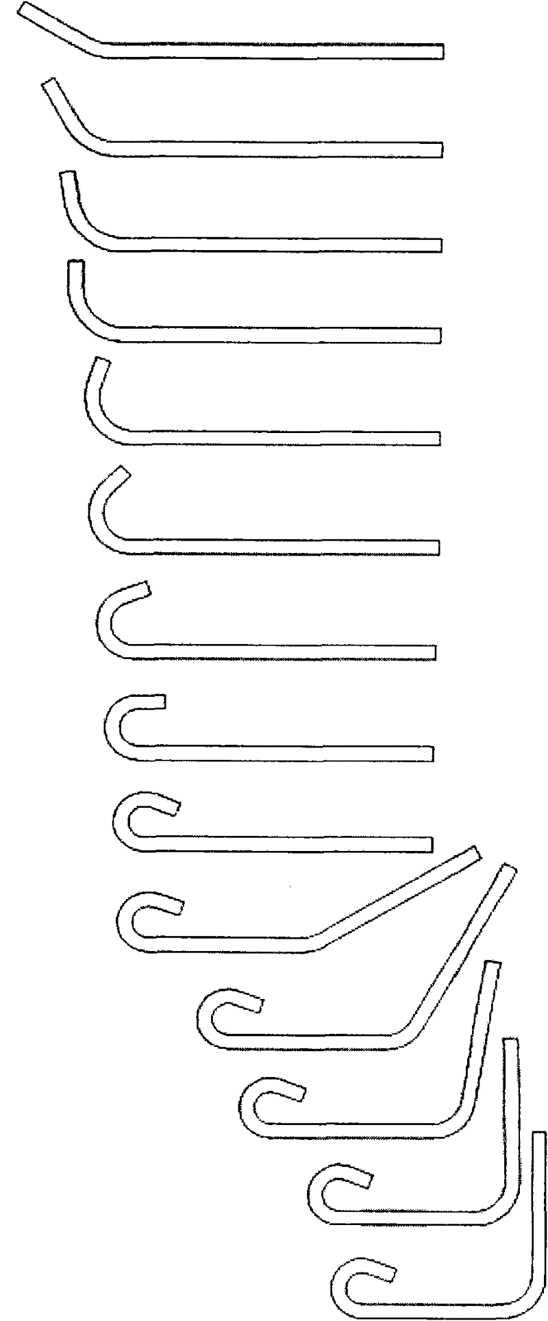Continuous cold-roll-forming shaping method of straight-hook-shaped corner pile
