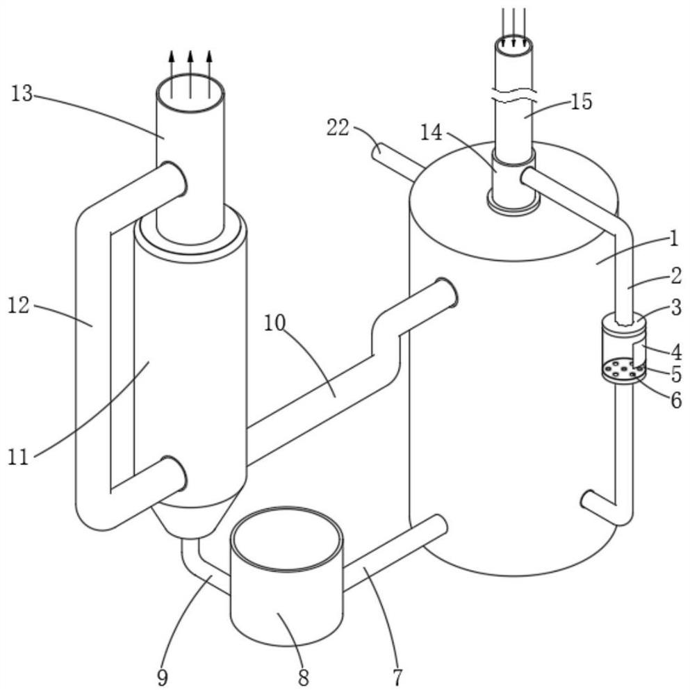 Production process tail gas cleaning treatment device