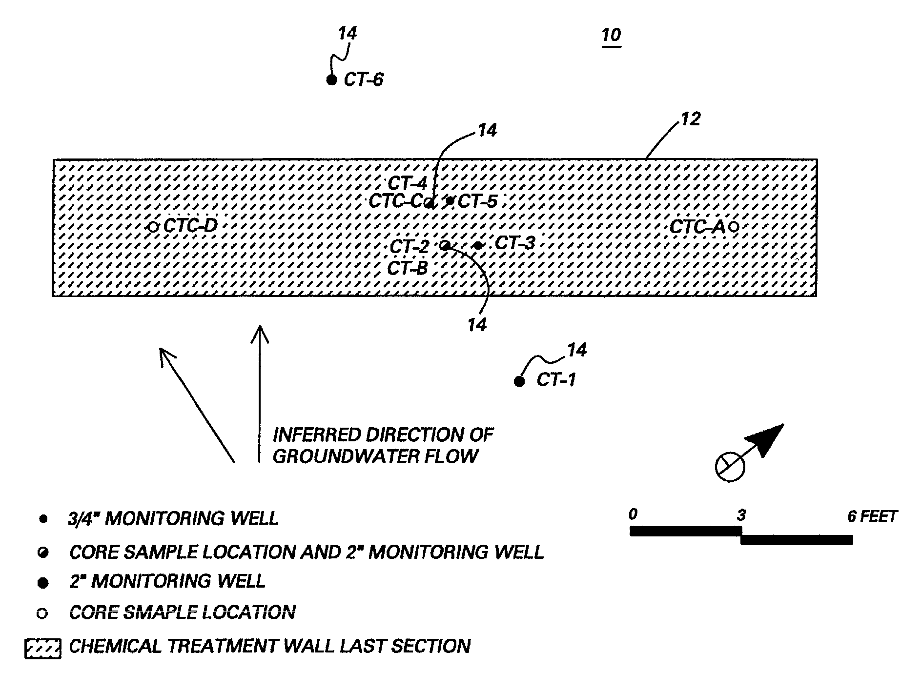 Permeable-reactive barrier monitoring method and system
