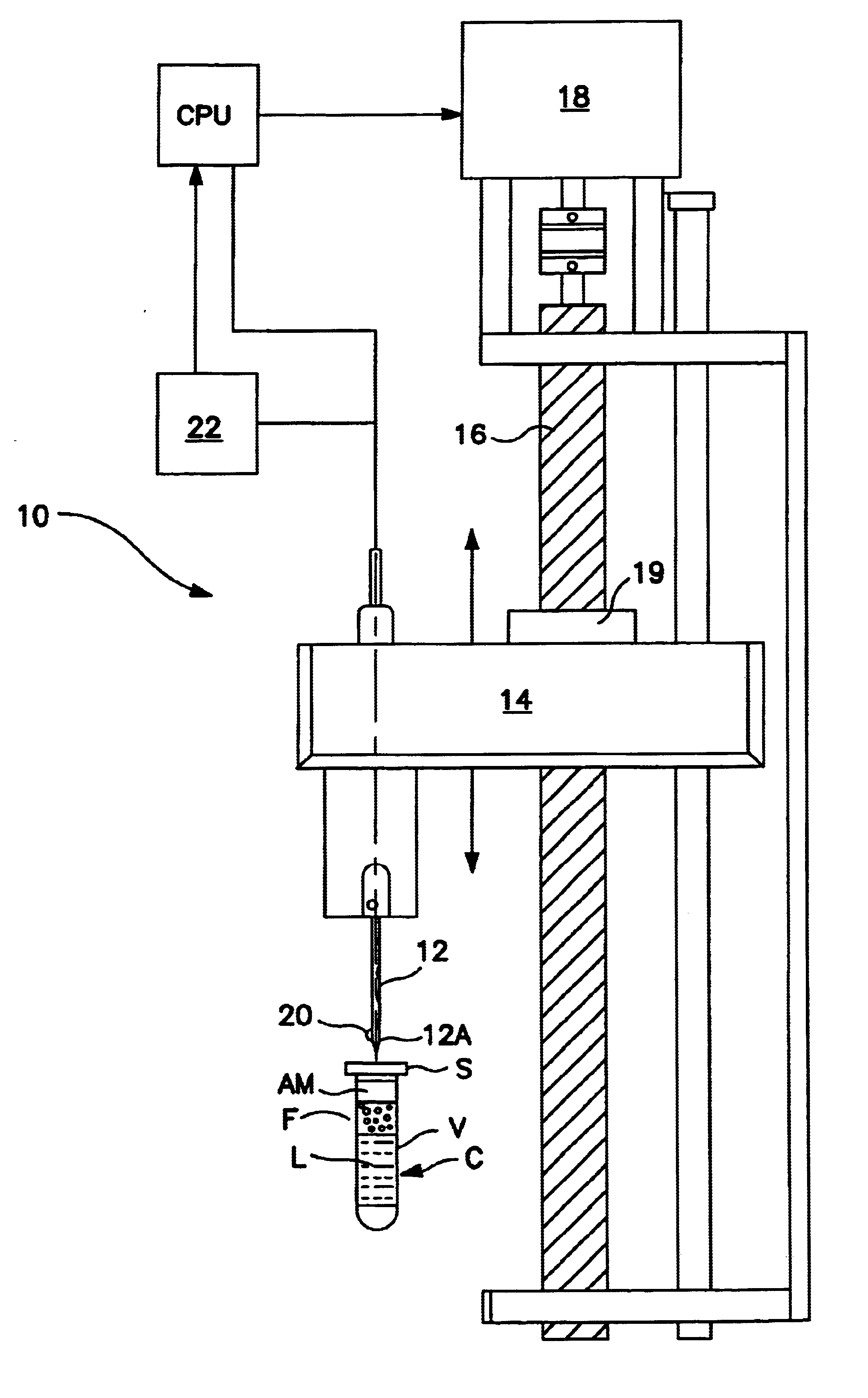 Method and apparatus for aspirating liquid from a container