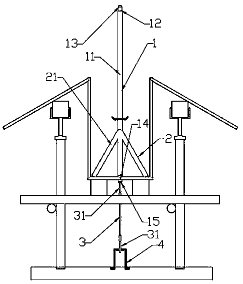 Safety rope fixture for inclined roof and installation structure of fixture
