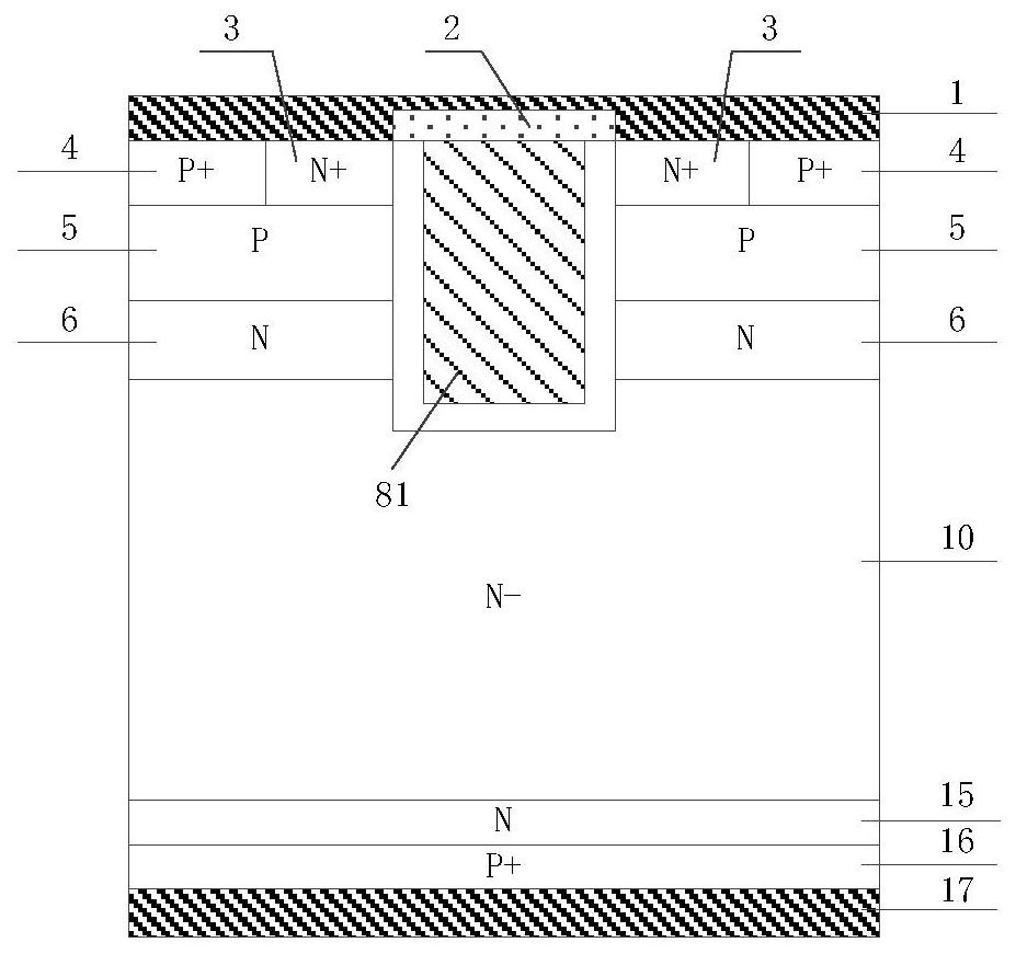 A kind of reverse resistance type igbt and its manufacturing method