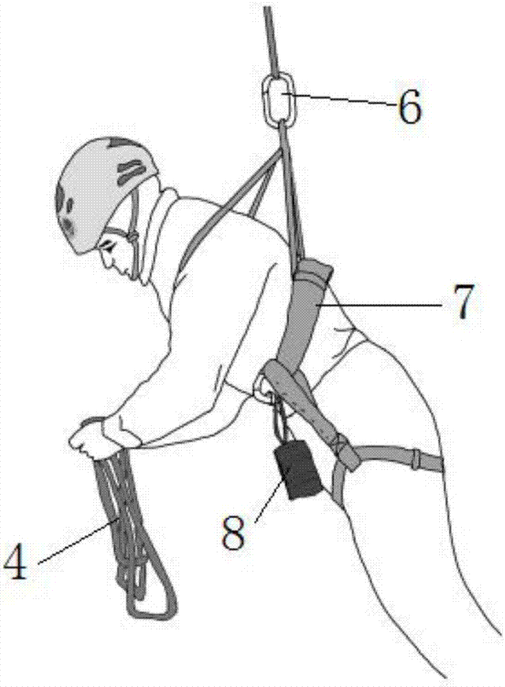 Suspension self-rescue system and method for high-altitude falling of electric worker