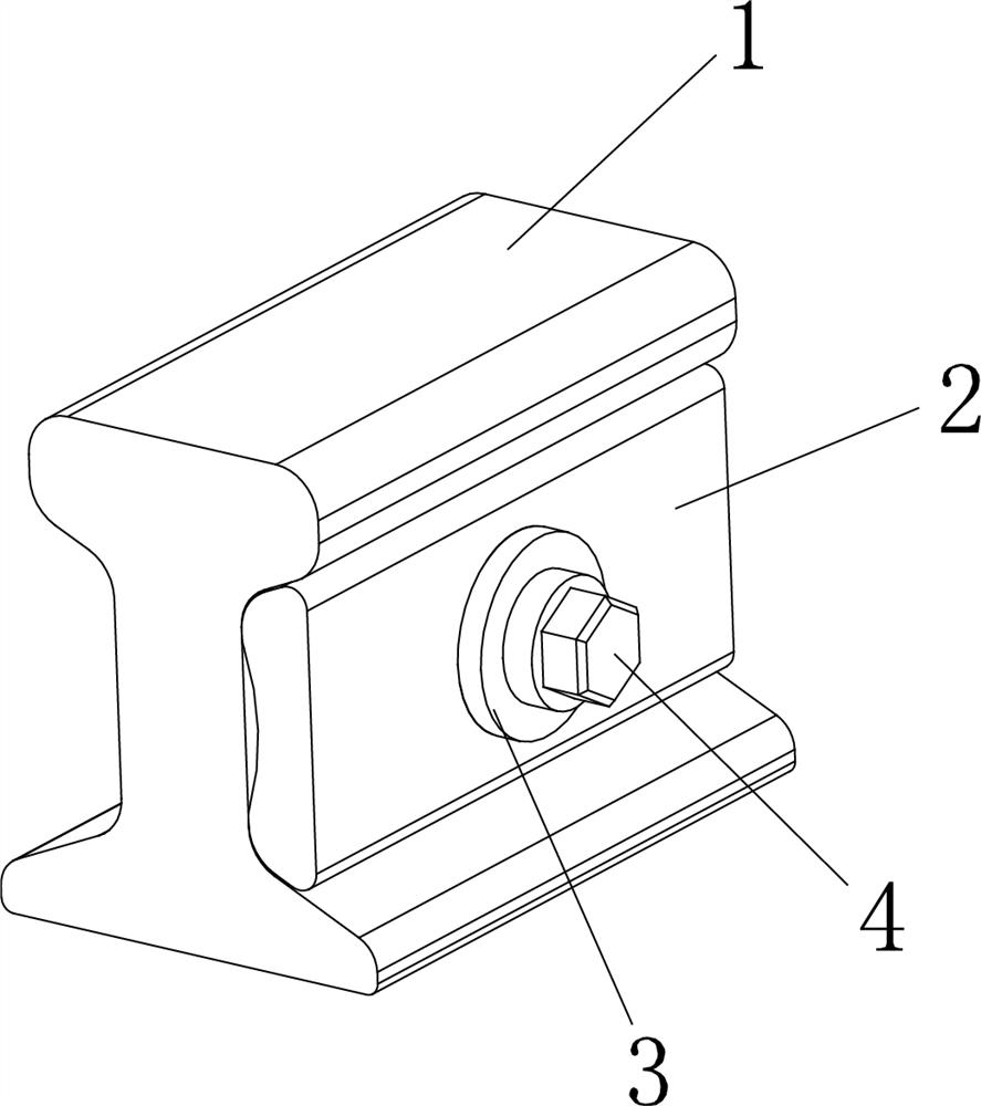 Pull riveting fastener having anti-falling structure and used for laying railway track