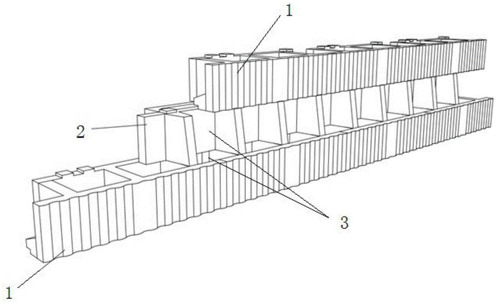 Combined ecological retaining wall building block and construction technology thereof