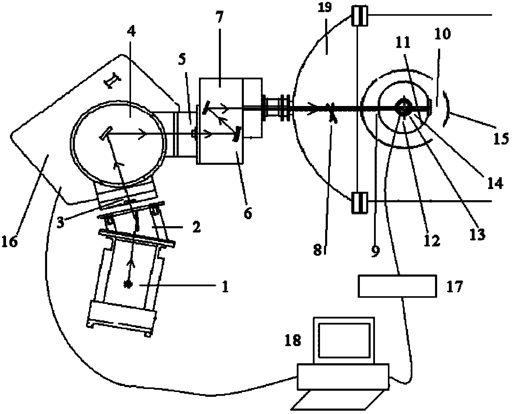 Vacuum ultraviolet hemisphere reflectivity testing device